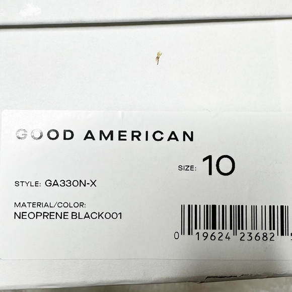 NIB $195 Good American Cage Slanted Strappy Neoprene Heel Sandals Womens 7.5, 10 - Picture 12 of 12